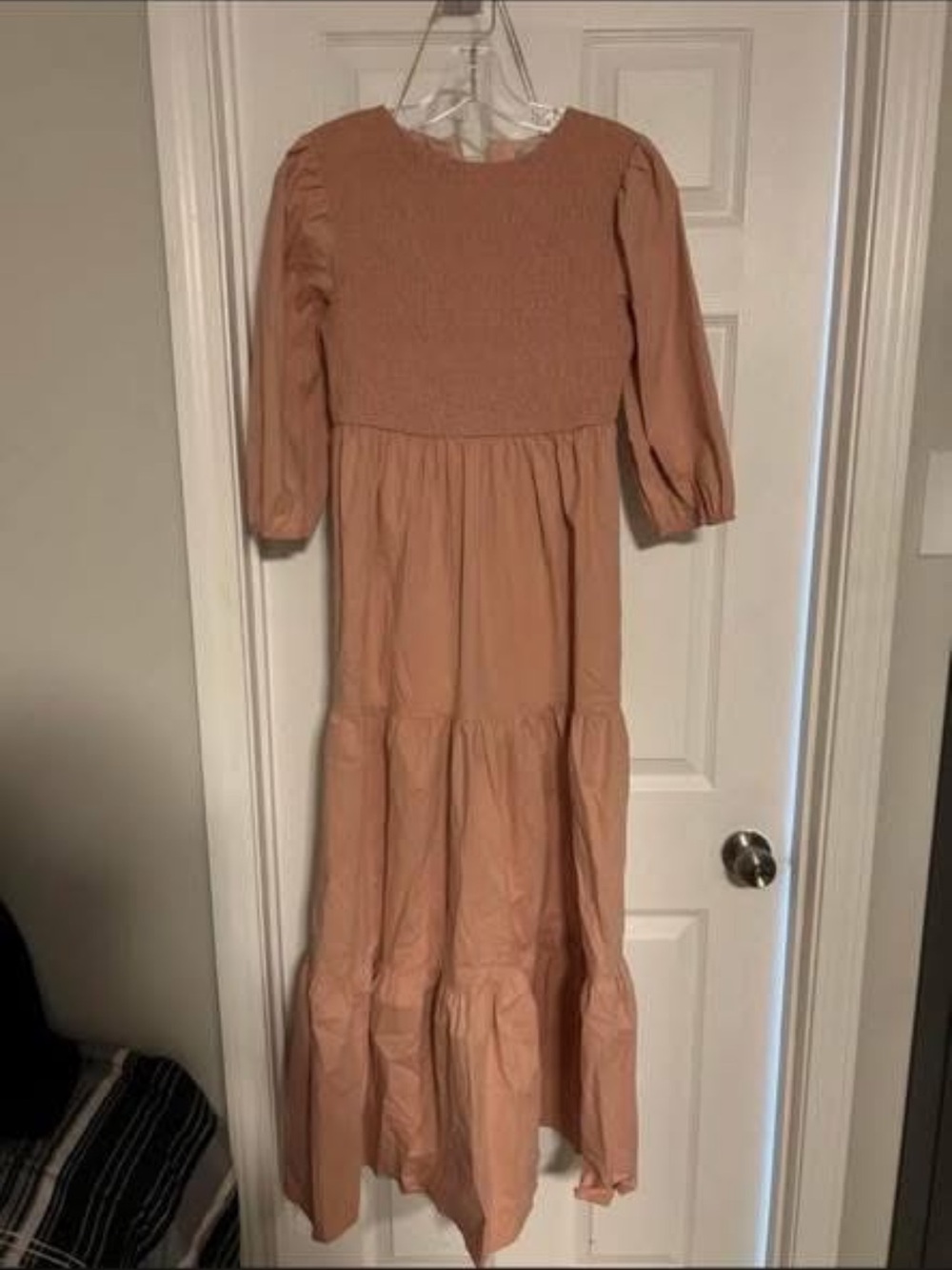 Dainty Jewells Dusty Rose Smocked Bodice Maxi Dress